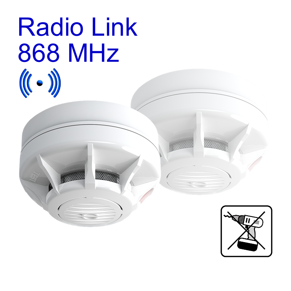 Draadloze branddetectie