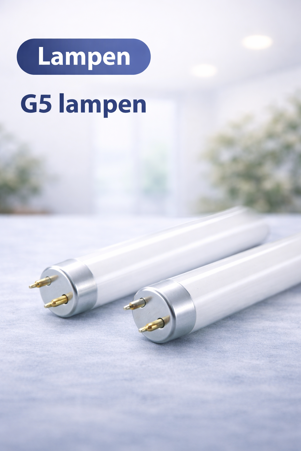 G5 ledtubes met tweepins-fitting, detail van lineaire ledverlichting voor T5 armaturen