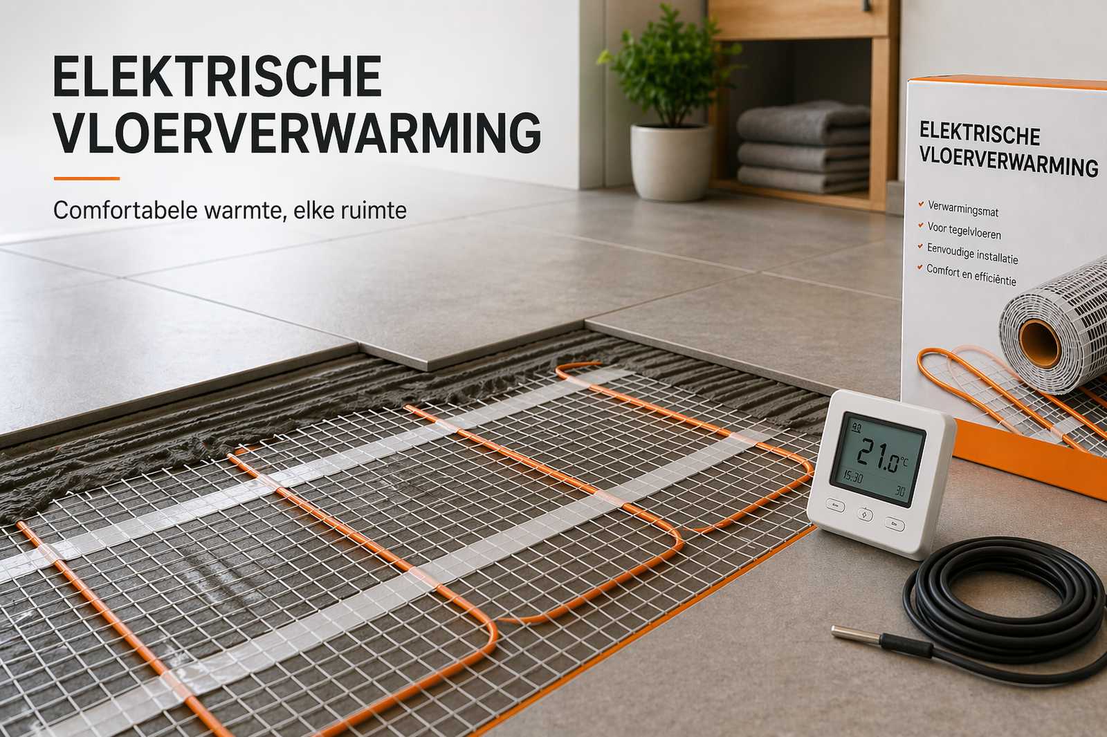 elektrische vloerverwarming verwarmingsmat installatie
