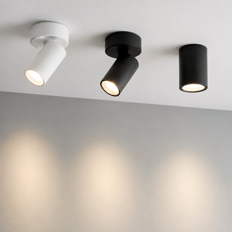 Opbouwspots en opbouwdownlights