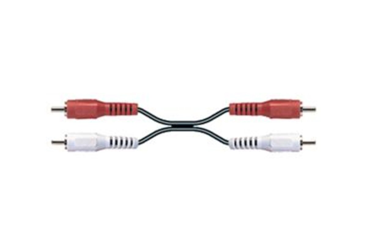 RCA-audiokabel met rode en witte connectoren