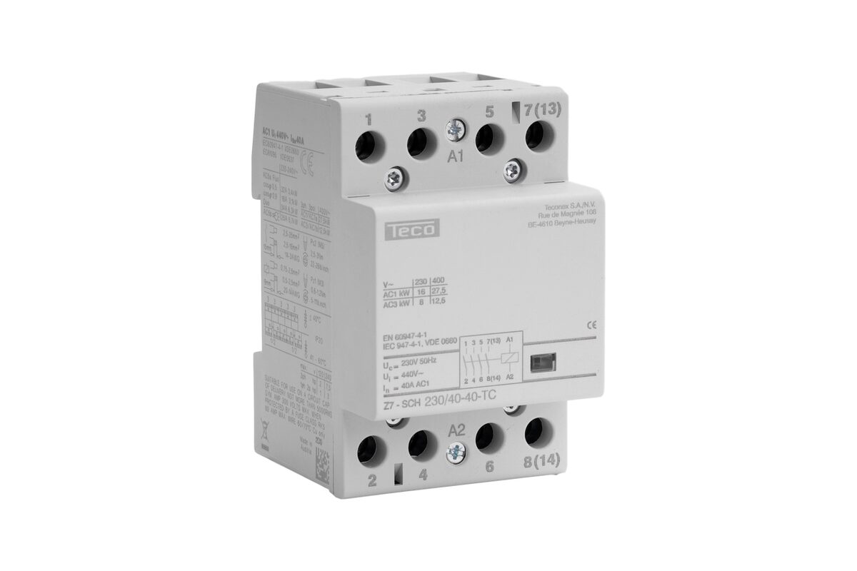 Modulaire contactor voor elektrische verdeelkast
