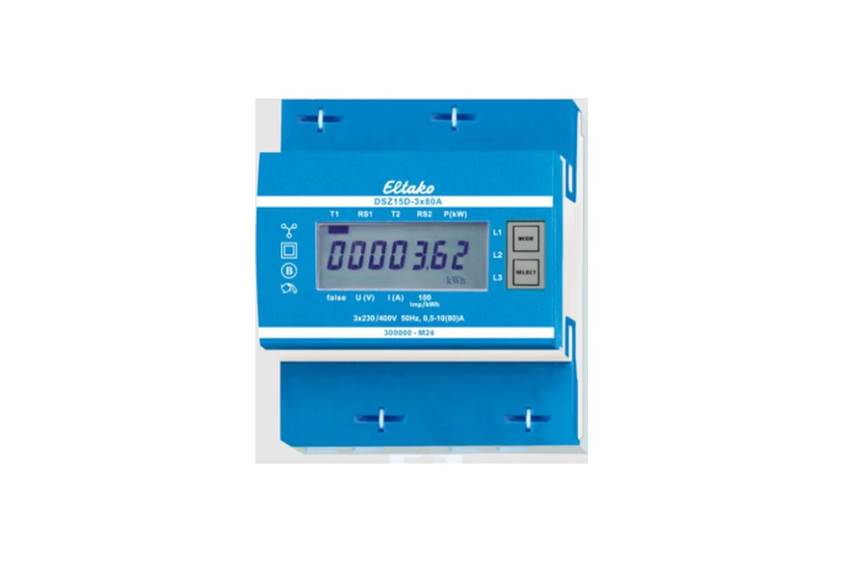 Digitale kWh-meter voor DIN-rail in verdeelkast