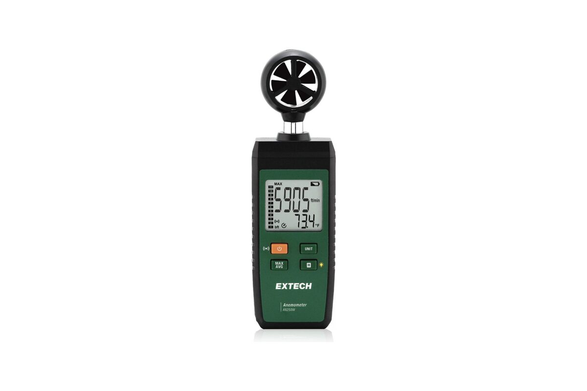 Digitale anemometer voor luchtstroom- en windsnelheidsmeting