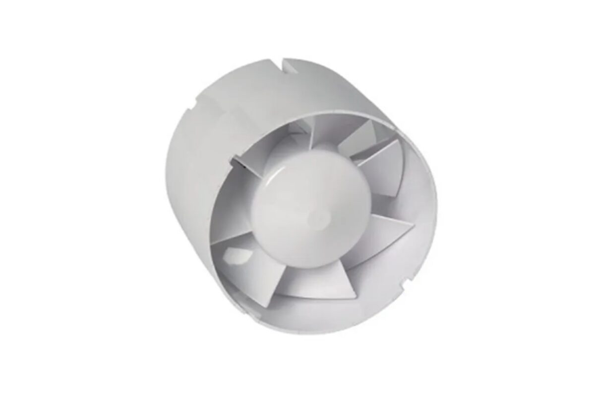 Ronde buisventilator voor montage in een ventilatiekanaal