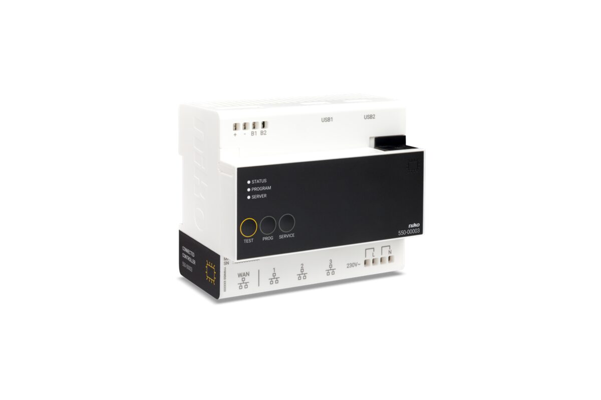 Modulaire controller voor Niko Home Control met busbekabeling