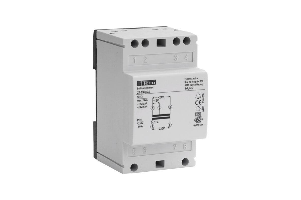 Beltransformator voor montage op DIN-rail in de verdeelkast