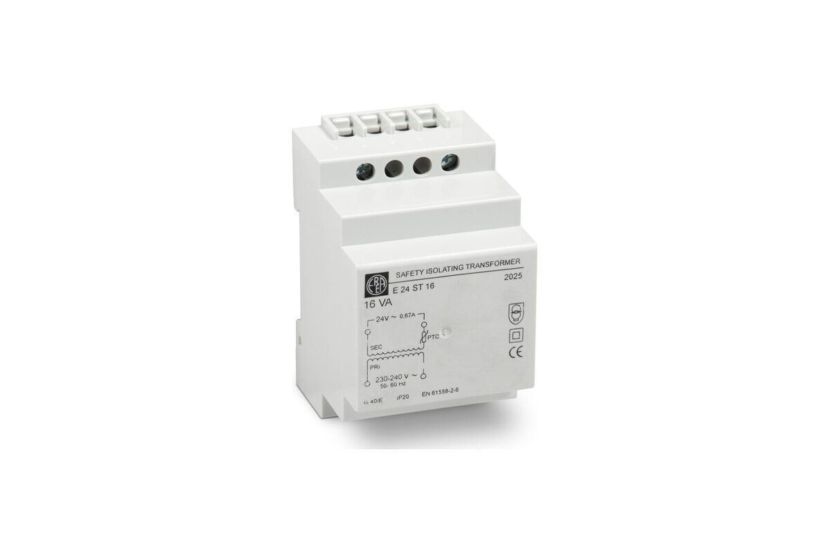 Modulaire veiligheidstransformator voor montage op DIN-rail