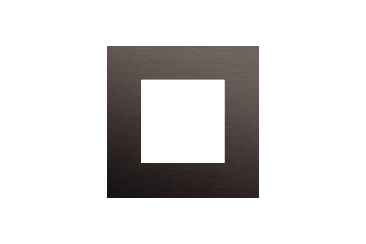 Enkelvoudige afdekplaat Niko Pure alu ganache brushed