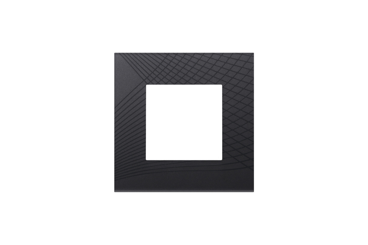 Enkelvoudige afdekplaat Niko Pure fluent anthracite