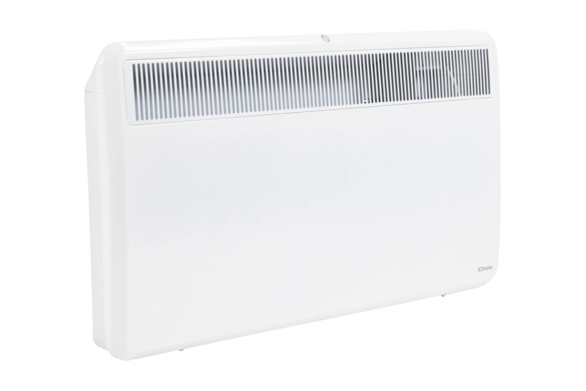 Witte Dimplex PLX-wandconvector met ventilatierooster
