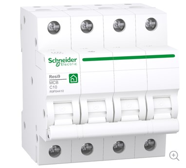 Schneider - Automaat 4P 10A C 400V 3KA - R9F64410