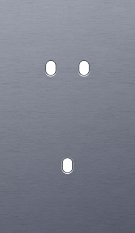 Tweevoudige afdekplaat, verticaal 60 mm centerafstand, voor