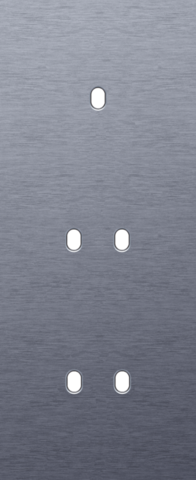 Drievoudige afdekplaat, verticaal 60 mm centerafstand, voor