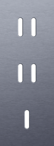 Drievoudige afdekplaat, verticaal 71 mm centerafstand, voor