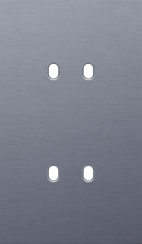 Tweevoudige afdekplaat, verticaal 60 mm centerafstand, voor