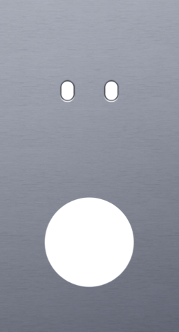 Tweevoudige afdekplaat, verticaal 71 mm centerafstand, voor