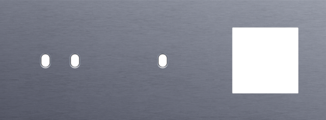 Drievoudige afdekplaat, horizontaal 71 mm centerafstand,voor