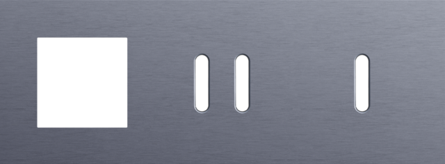 Drievoudige afdekplaat, horizontaal 71 mm centerafstand,voor