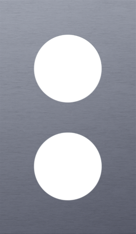 Tweevoudige afdekplaat, 60 mm centerafstand, voor twee stopc