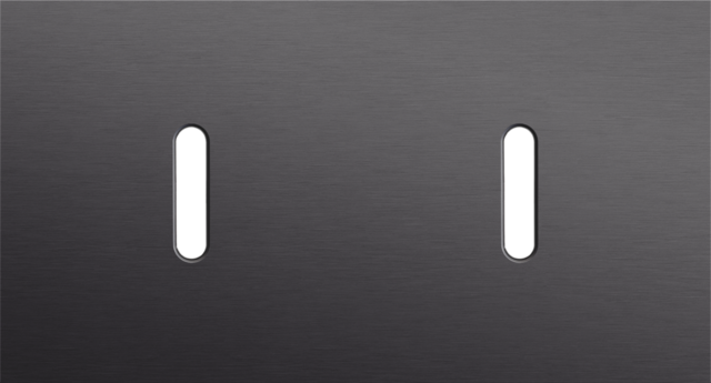 Tweevoudige afdekplaat, horizontaal 71 mm centerafstand, voo