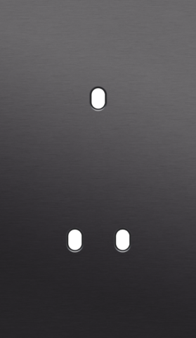 Tweevoudige afdekplaat, verticaal 60 mm centerafstand, voor