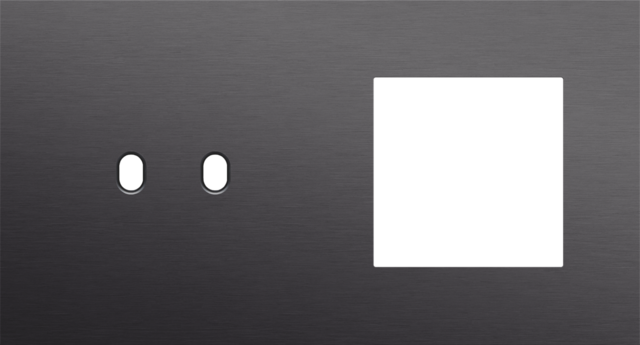 Tweevoudige afdekplaat, horizontaal 71 mm centerafstand,voor