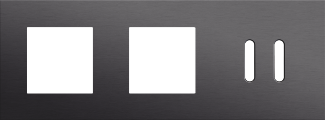 Drievoudige afdekplaat, horizontaal 71 mm centerafstand,voor