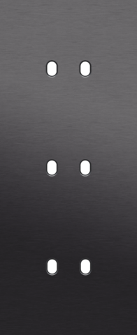 Drievoudige afdekplaat, verticaal 60 mm centerafstand, voor
