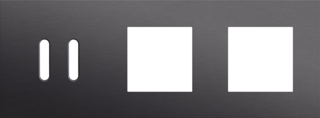 Drievoudige afdekplaat, horizontaal 71 mm centerafstand,voor