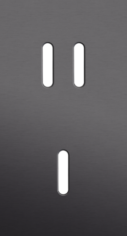 Tweevoudige afdekplaat, verticaal 71 mm centerafstand, voor