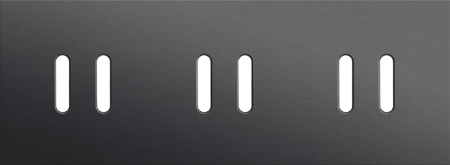 Drievoudige afdekplaat, horizontaal 71 mm centerafstand, voo