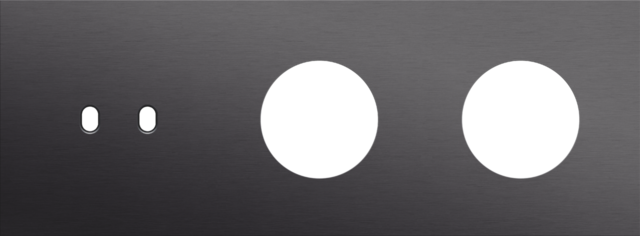 Drievoudige afdekplaat, horizontaal 71 mm centerafstand, voo