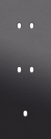 Drievoudige afdekplaat, verticaal 71 mm centerafstand, voor
