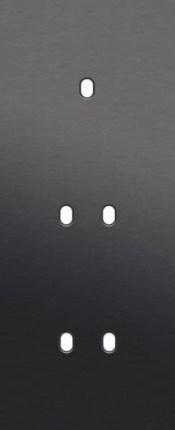 Drievoudige afdekplaat, verticaal 60 mm centerafstand, voor