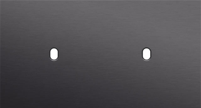 Tweevoudige afdekplaat, horizontaal 71 mm centerafstand, voo