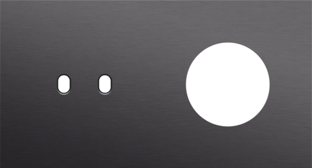 Tweevoudige afdekplaat, horizontaal 71 mm centerafstand, voo