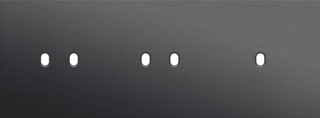 Drievoudige afdekplaat, horizontaal 71 mm centerafstand,voor