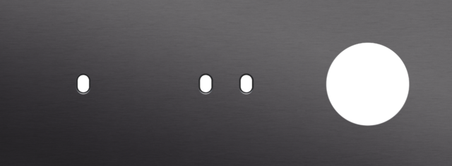 Drievoudige afdekplaat, horizontaal 71 mm centerafstand,voor