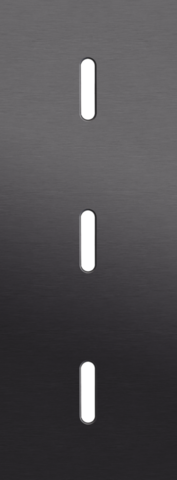 Drievoudige afdekplaat, verticaal 71 mm centerafstand, voor