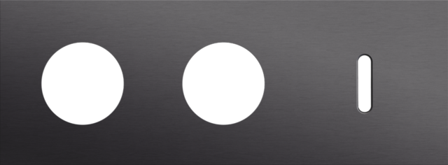 Drievoudige afdekplaat, horizontaal 71 mm centerafstand, voo