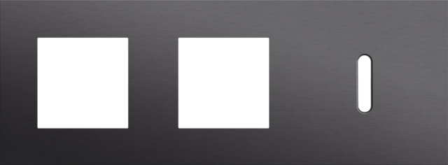 Drievoudige afdekplaat, horizontaal 71 mm centerafstand,voor