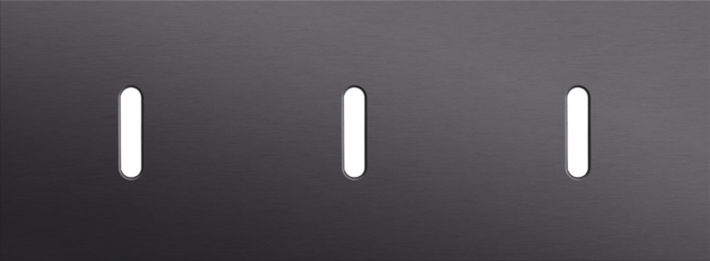 Drievoudige afdekplaat, horizontaal 71 mm centerafstand,voor