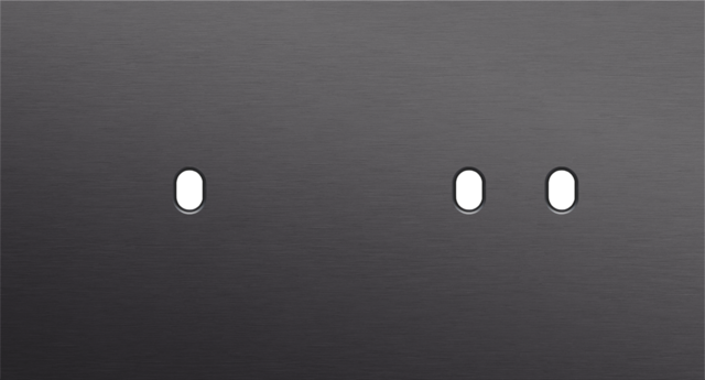 Tweevoudige afdekplaat, horizontaal 71 mm centerafstand, voo