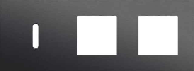 Drievoudige afdekplaat, horizontaal 71 mm centerafstand,voor