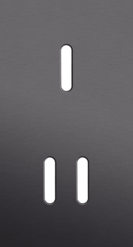 Tweevoudige afdekplaat, verticaal 71 mm centerafstand, voor