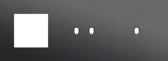 Drievoudige afdekplaat, horizontaal 71 mm centerafstand,voor