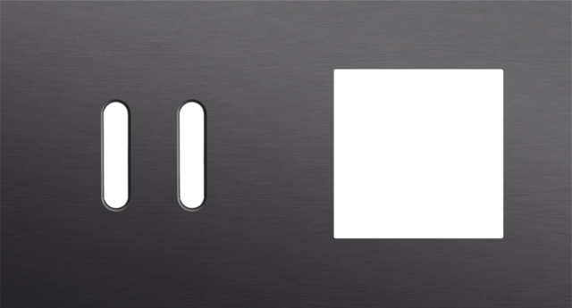 Tweevoudige afdekplaat, horizontaal 71 mm centerafstand,voor