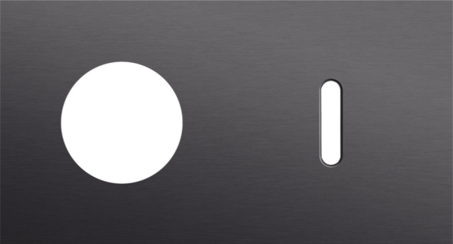 Tweevoudige afdekplaat, horizontaal 71 mm centerafstand, voo