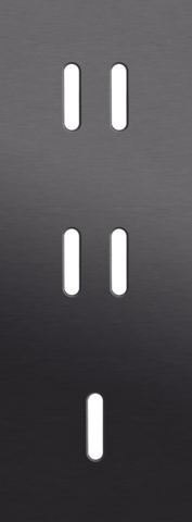 Drievoudige afdekplaat, verticaal 71 mm centerafstand, voor